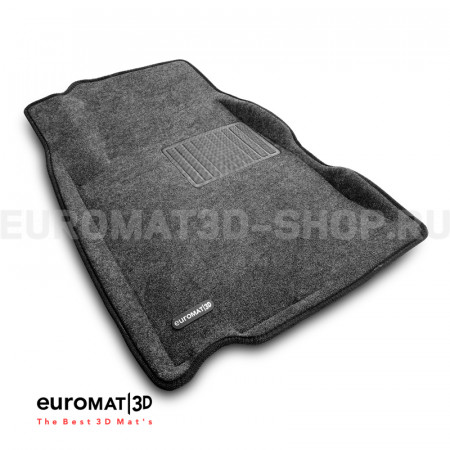 Текстильные 3D коврики Euromat3D Business в салон для Chevrolet Captiva (2006-2014) № EMC3D-001503G Серые