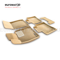 Текстильные 3D коврики Euromat3D Lux в салон для Mercedes S-Class (W222) (2013-2020) № EM3D-003515T Бежевые