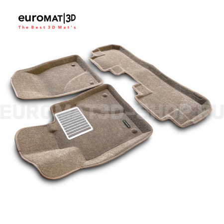 Текстильные 3D коврики Euromat3D Lux в салон для Lexus RX (2016-2022) № EM3D-003212T Бежевые