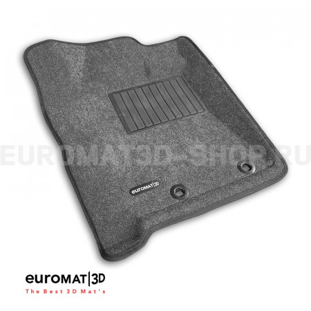 Текстильные 3D коврики Euromat3D Business в салон для Lexus LX570 / LX450D (2012-2021) № EMC3D-005140G Серые