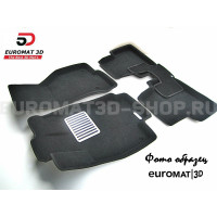 Текстильные 3D коврики Euromat3D Lux в салон для Honda Civic 5D (2012-) № EM3D-002603