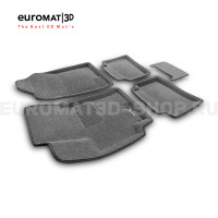 Текстильные 3D коврики Euromat3D Business в салон для Hyundai Solaris (2017-) № EMC3D-002931G Серые