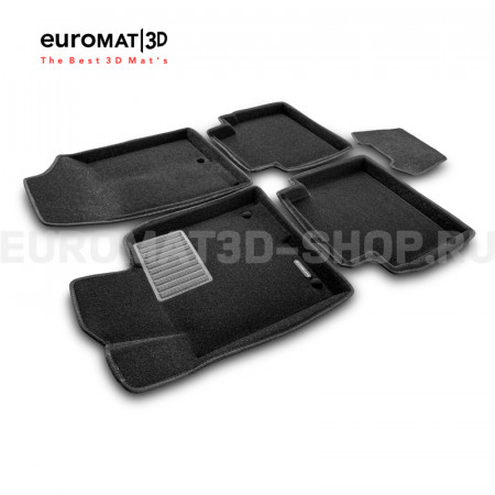 Текстильные 3D коврики Euromat3D Premium в салон для Hyundai Sonata (2017-) № EMPR3D-002929