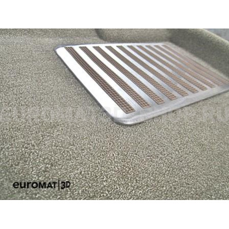 Текстильные 3D коврики Euromat3D Lux в салон для Mitsubishi Pajero Sport (2016-2019) № EM3D-003614T Бежевые