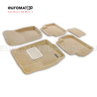 Текстильные 3D коврики Euromat3D Lux в салон для Peugeot 4007 № EM3D-003609T Бежевые Текстильные 3D коврики Euromat3D Lux в салон для Peugeot 4007 № EM3D-003609T Бежевые