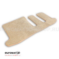Текстильный 3D коврик на 3-й ряд для Nissan Pathfinder (R52) (2014-) № EM3D-003723.3T Бежевые